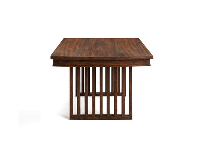 Reena - Extendable Trestle Dining Table - Rich Brown