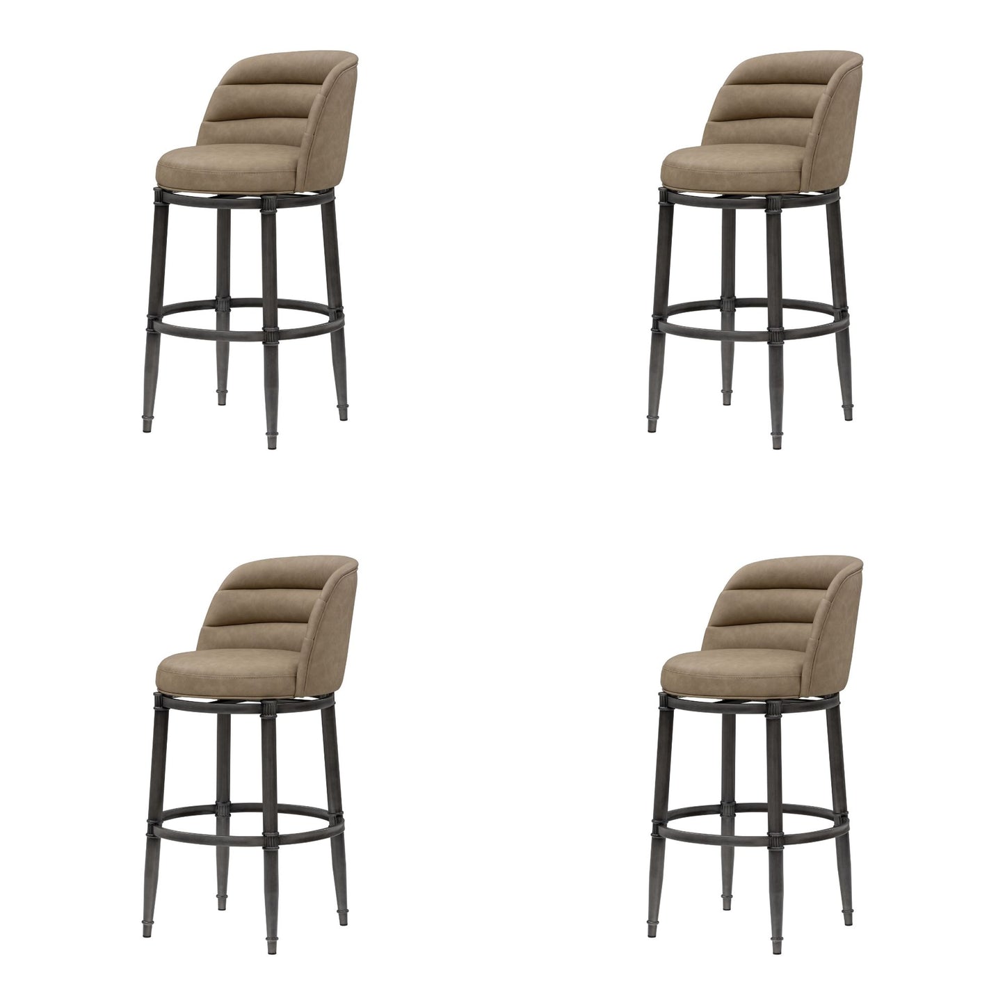 Eunice - Faux Leather Upholstered Swivel Barstool