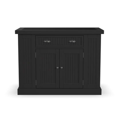 Nantucket - Wood Kitchen Island - Black