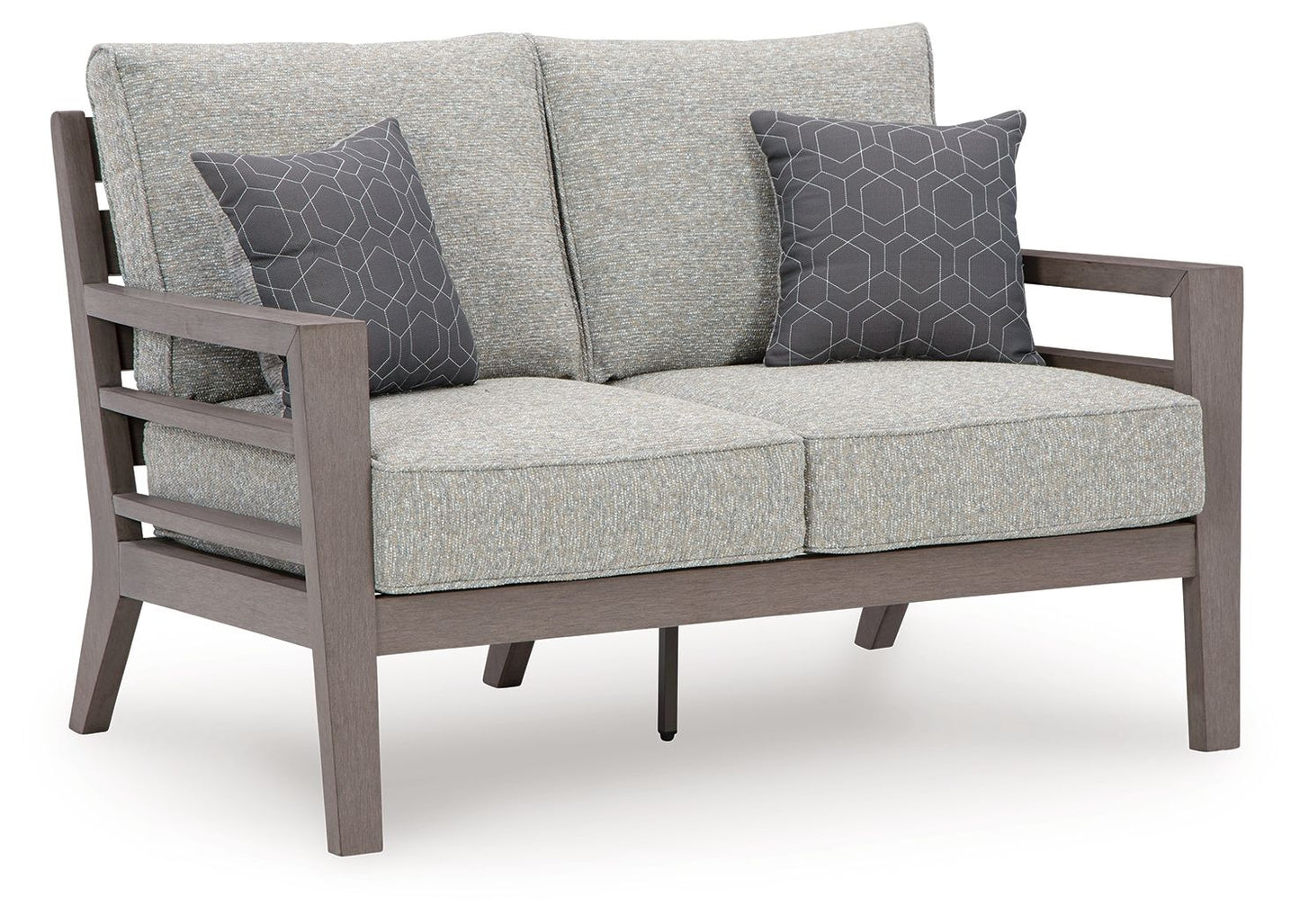 Hillside Barn - Loveseat W/Cushion - Gray / Brown