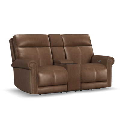 Alexander - Power Reclining Loveseat With Console, Power Headrest & Lumbar