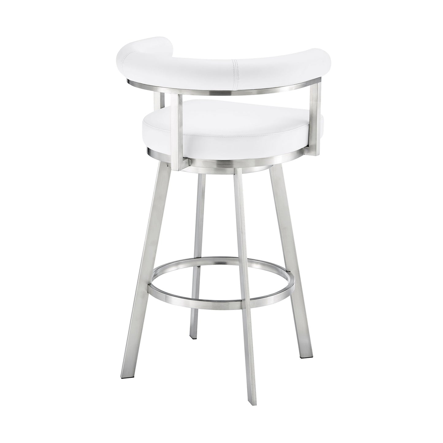 Nolagam - Swivel Bar Stool - Brushed Stainless Steel