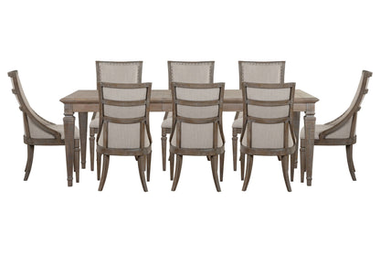 Lancaster - 9 Piece Extendable Rectangular Dining Table Set