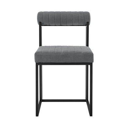 Kai Anastasia - Rectangular Glass Dining Table Set - Matte Black Base