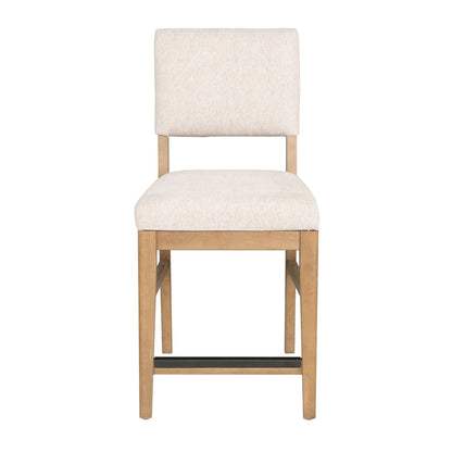 Millwork - Counter Chair (Set of 2) - White / Light Brown