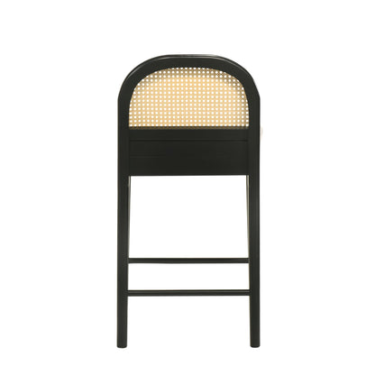 Lucio - Modern Farmhouse Wood Counter Height Kitchen Bar Stool