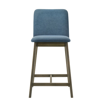 Allin - Upholstered Wood Counter Height Barstool