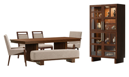 Reena - Extendable Trestle Dining Table Set