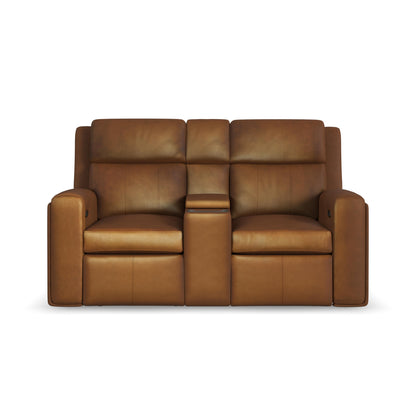 Wyatt - Power Reclining Loveseat With Console & Power Headrests & Lumbar