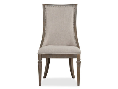 Lancaster - Dining Arm Chair With Upholstered Seat & Back (Set of 2) - Dovetail Gray