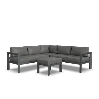Grayton - 5 Seat Sectional, Ottoman - Dark Gray