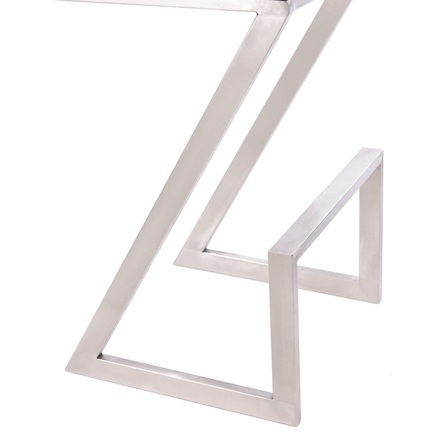 Atlantis - 26" Counter Height Backless Bar Stool - Black / Brushed