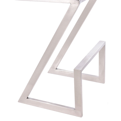 Atlantis - 26" Counter Height Backless Bar Stool - Black / Brushed