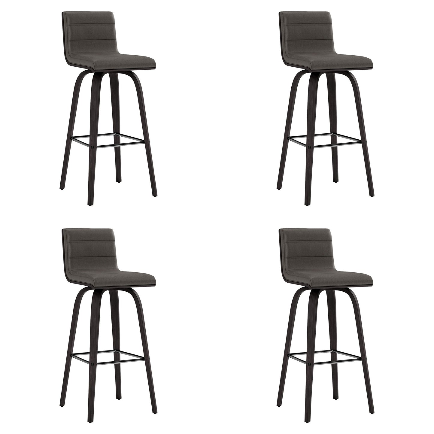 Vienna - 30" Swivel Bar Stool - Black Wood
