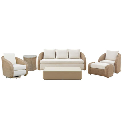 Pavilion - Powder Coated Metal Outdoor Conversation Set With Cushions