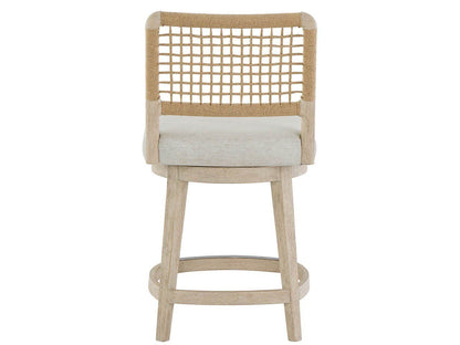 Oasis - Dockside Swivel Counter Stool - White / Beige
