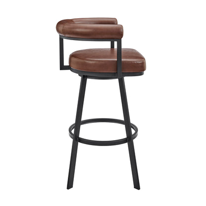 Nolagam - Swivel Bar Stool - Black Metal