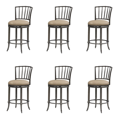 Vince - Commercial Grade Steel Frame Faux Leather Upholstered Swivel Counter Height Barstool