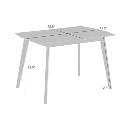 Amaris - Modern Wood 47" Flared Base Dining Table, Seats 4 - Walnut