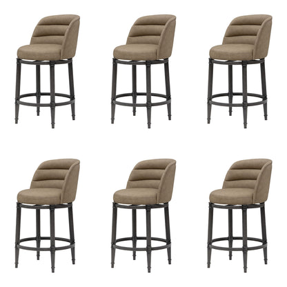Eunice - Faux Leather Upholstered Swivel Counter Height Barstool