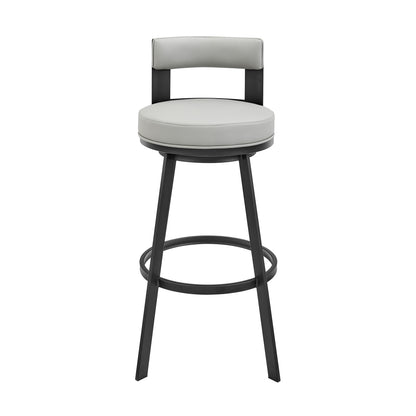 Flynn - Swivel Counter Stool - Black / Light Gray