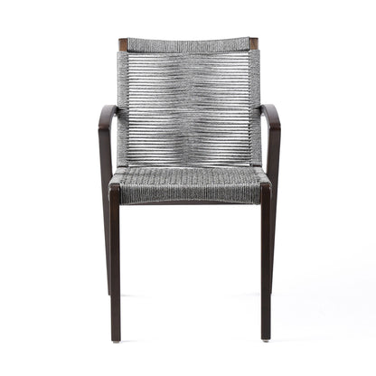 Nabila - Outdoor Wood And Rope Dining Chairs (Set of 2)