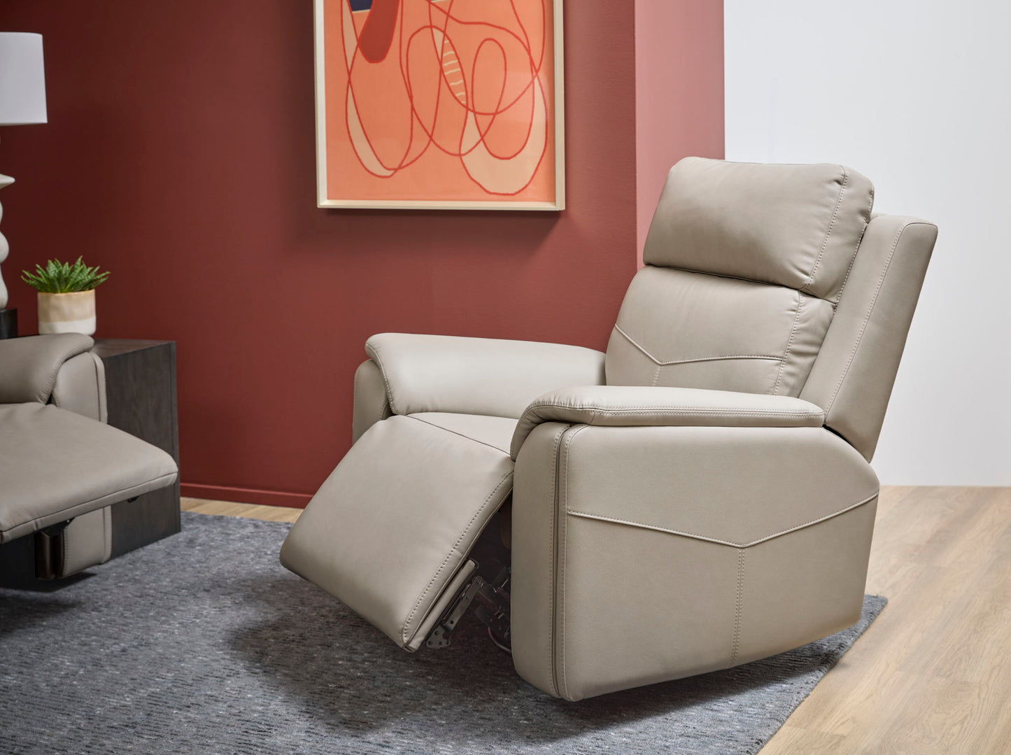 Vernon - Power Swivel Gliding Recliner With Power Headrest, Lumbar, Heat & Massage