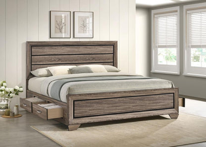 Kauffman - Wood Storage Panel Bed