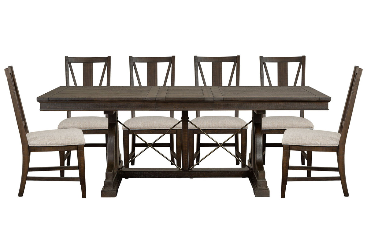 Westley Falls - Extendable Trestle Dining Table Set