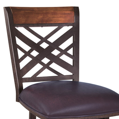 Tahiti - 26" Barstool PU Upholstery - Auburn Bay / Brown