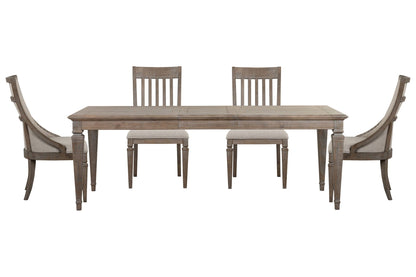 Lancaster - 5 Piece Extendable Rectangular Dining Table Set
