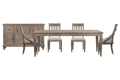 Lancaster - 6 Piece Extendable Rectangular Dining Table Set