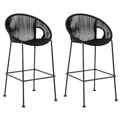 Acapulco - 30" Indoor Outdoor Steel Bar Stool With Rope Set of 2