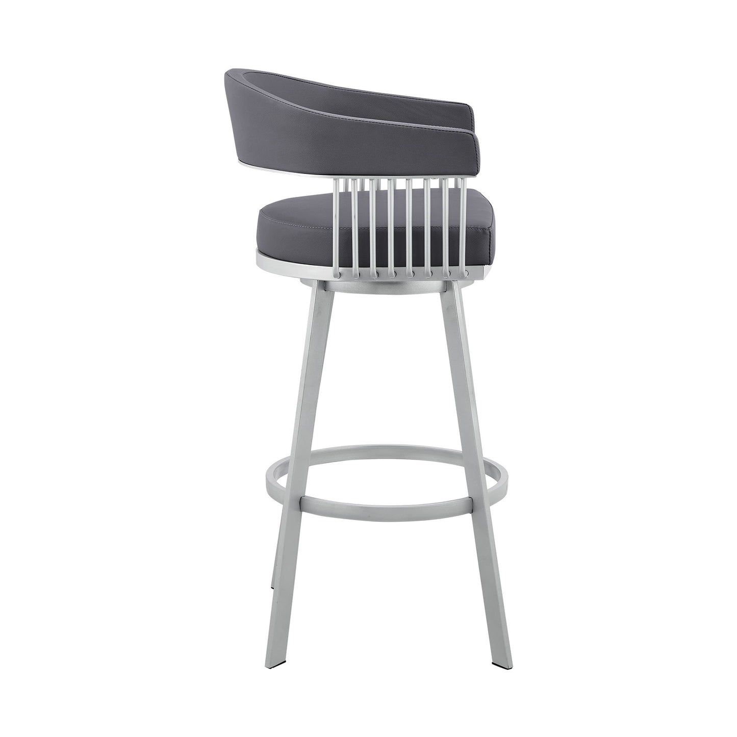 Bronson - Faux Leather Metal Bar Stool