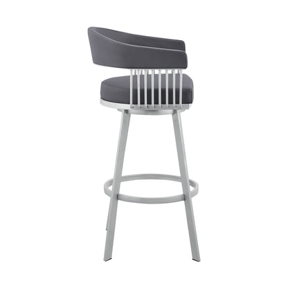 Bronson - Faux Leather Metal Bar Stool