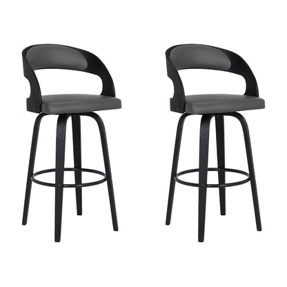 Shelly - 26" Counter Height Swivel Bar Stool With Black Frame