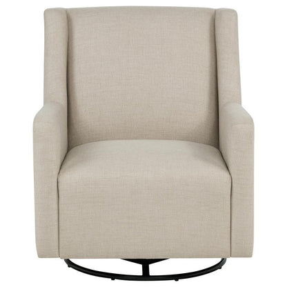 Sorrel - Fabric Upholstered Swivel Glider Arm Chair - Latte