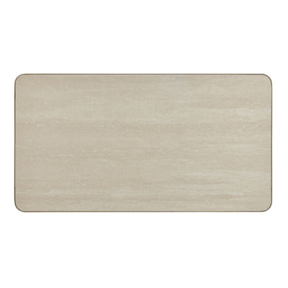 Pavilion - Powder Coated Metal Rectangle Outdoor Coffee Table With Sintered Stone Table Top - Natural