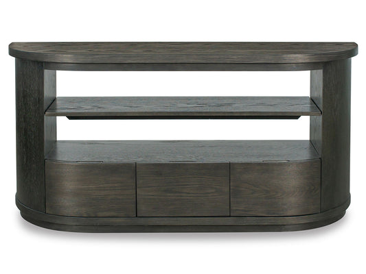 Bosley - Wood Demilune Sofa Table - Coffee Bean