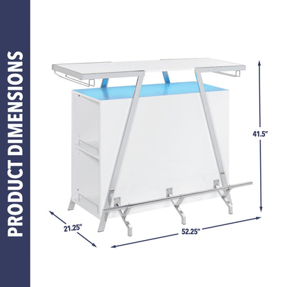 Zena - Bar With LED Lights - White