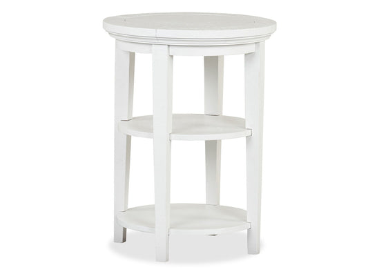 Heron Cove - Round Accent End Table - Chalk White
