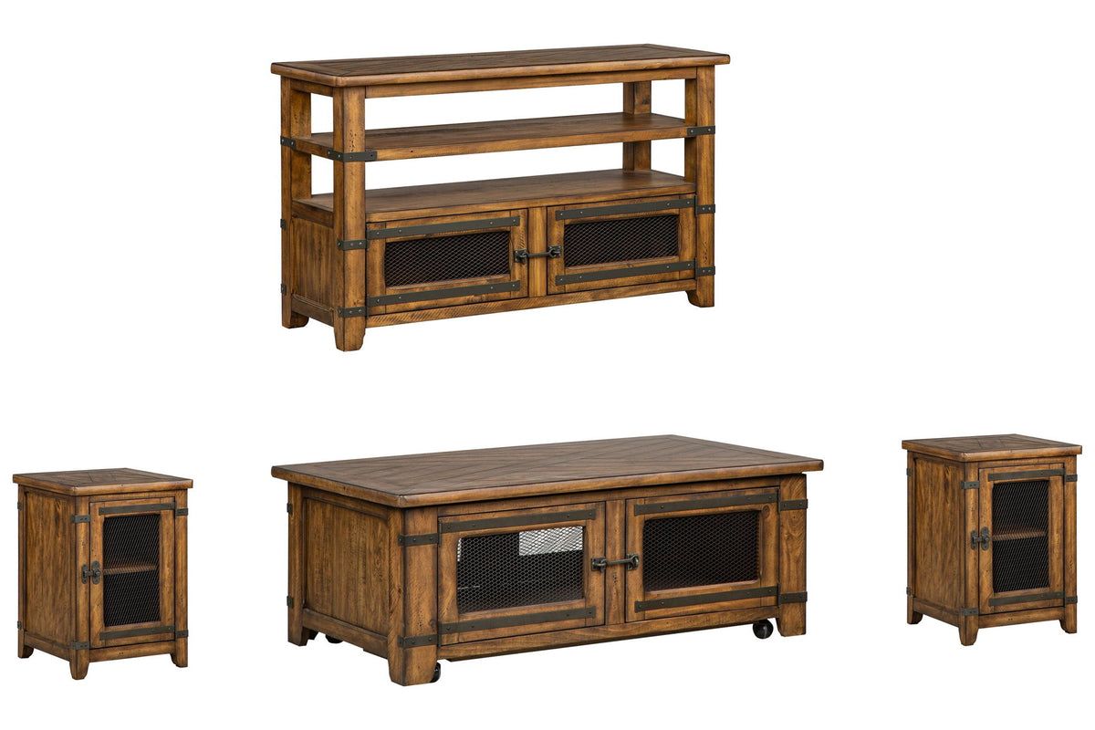 Chesterfield - Lift Top Storage Caster Cocktail Table Set