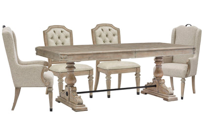 Marisol - Extendable Trestle Dining Table Set