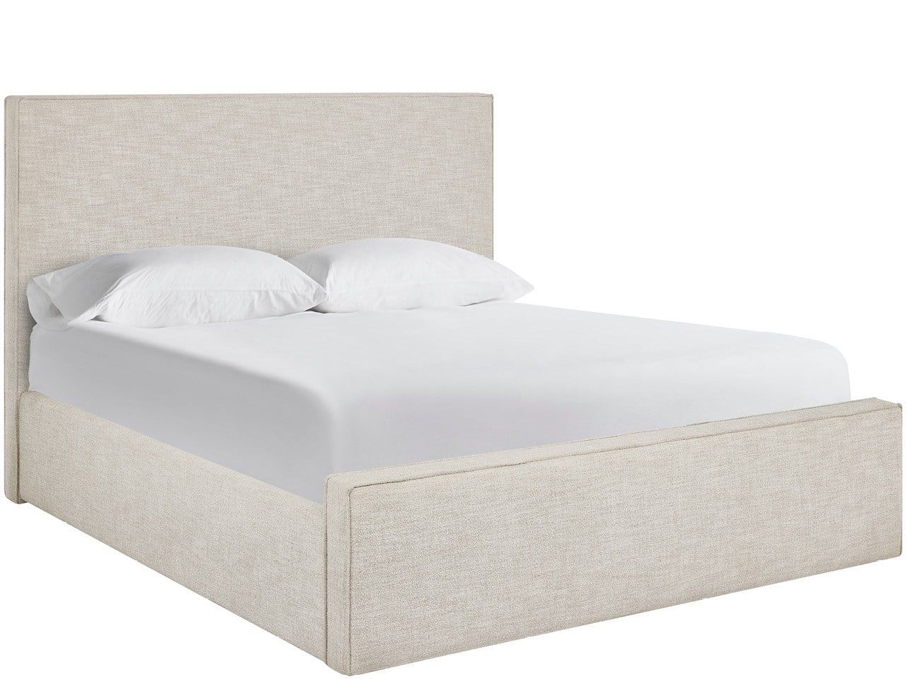 Oasis - Upholstered King Bed - White / Beige