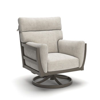 Point Sur - Swivel Lounge With Cushion - Beige / Brown
