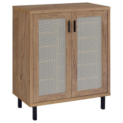 Teller - 2-Door Shoe Storage Cabinet - Natural Oak