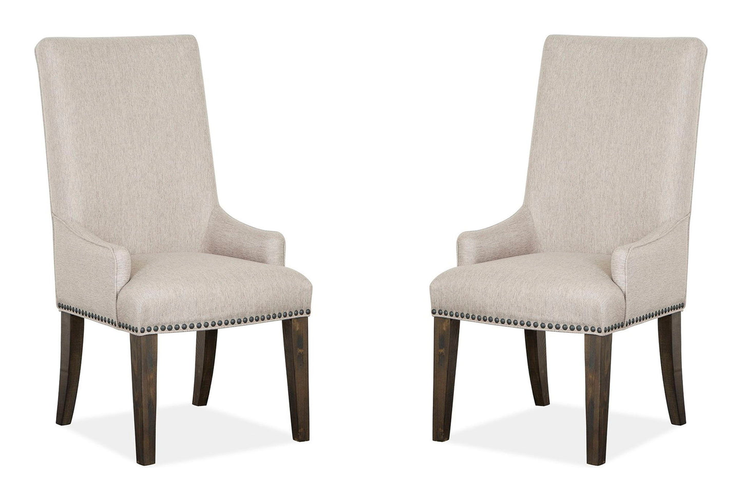 Bellamy - Upholstered Host Chair (Set of 2) - Peppercorn