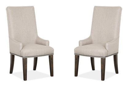 Bellamy - Upholstered Host Chair (Set of 2) - Peppercorn