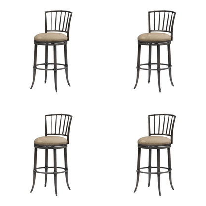 Vince - Commercial Grade Steel Frame Faux Leather Upholstered Swivel Bar Height Barstool