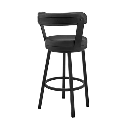 Kobe - Swivel Bar Stool - Black Finish